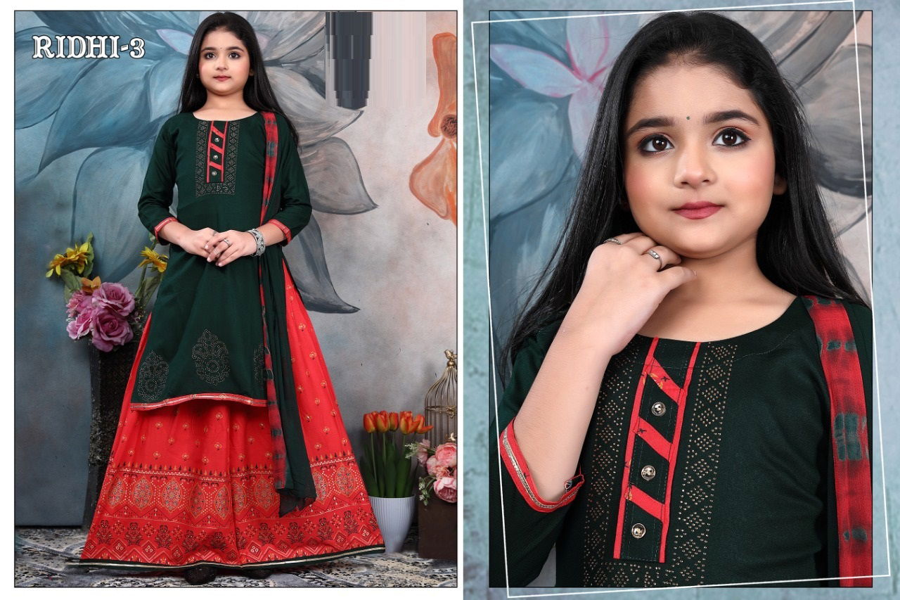 Ridhi 3 Readymade Dress Girls Kids Catalog